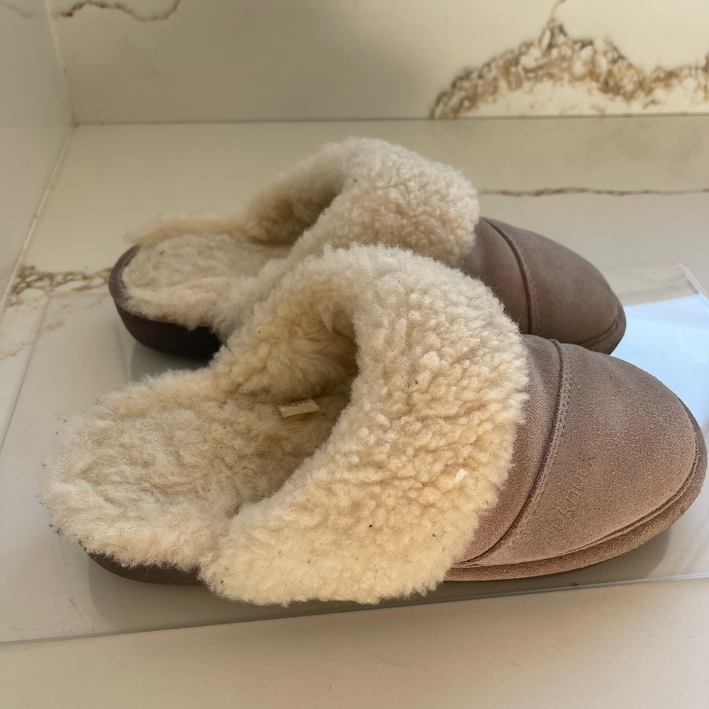 Nuknuuk 2.0 Women's beige Leather Slippers - Picture 3 of 4